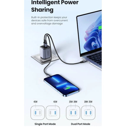 Cargador 45W Carga Rapido UGREEN USB-Cx2