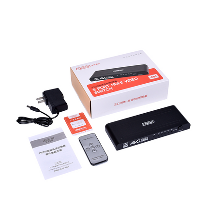 Switch HDMI KVM 5 en 1, 4K 1080p 3D, Control Remoto