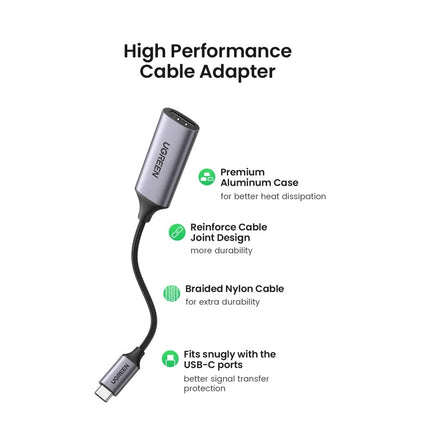 Adaptador UGREEN USB tipo C a HDMI-Cable 4K/60Hz