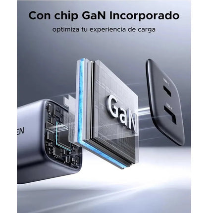 Cargador Carga Rápida 30W UGREEN USB-C y USB-A