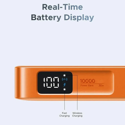 Batería Portátil Magnético 30W Cable UBS-C Carga Rápida Naranja Ugreen