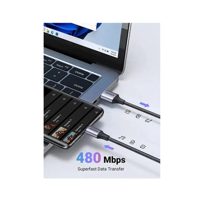 Cable UGREEN USB a USB 2.0 a USB-C, carga rápida, 18W