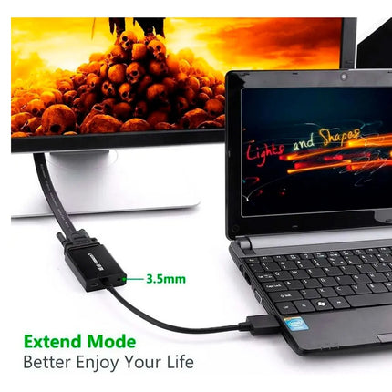 Adaptador HDMI Macho a VGA Hembra Ugreen Negro