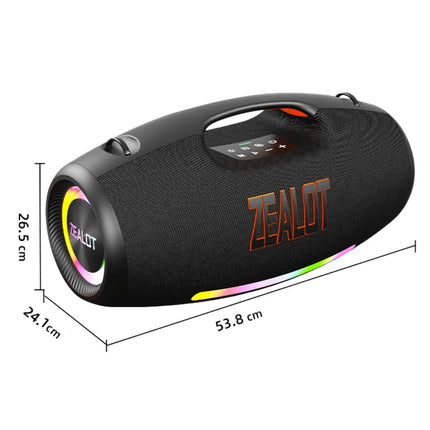 Parlante ZEALOT S89M 250W, IPX6, 48000mAh + 2 micrófonos