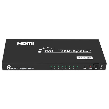 Divisor HDMI 1 entrada 8 salidas 4K x 2K Con Audio RoHS, 3D