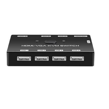 Switch 2 puerto HDMI, 1 VGA KVM, HD 1920*1080p Para 2PC