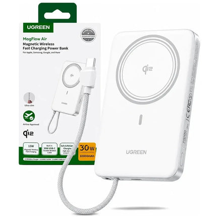 Batería Portátil Magnético 30W Con Cable UBS-C Carga Rápida Ugreen