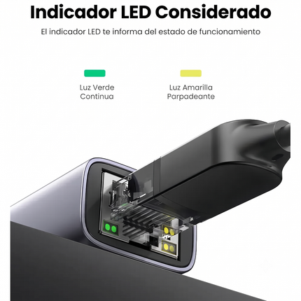 Adaptador USB3.0 a Ethernet RJ45 1000 Mbps Ugreen