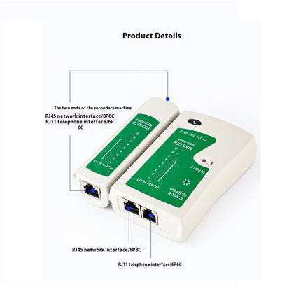 Testeador Cable de Red RJ11/RJ45 Cat5 Cat6