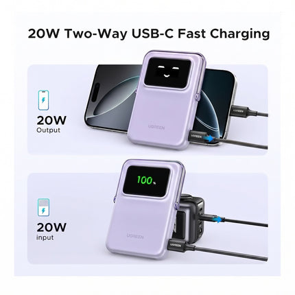Batería Portátil Magnético 20W UBS-C Purpura Ugreen