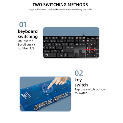 Switch VGA KVM 4 Puertos HD 1080p 3D USB2.0, 4 Cables VGA 4PC