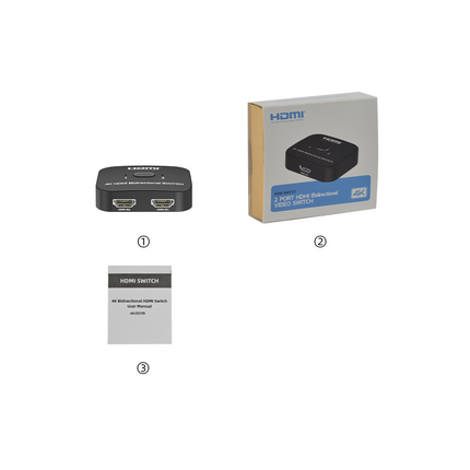 Switch HDMI 4K 2 en 1 3840*2160/60Hz Bidireccional