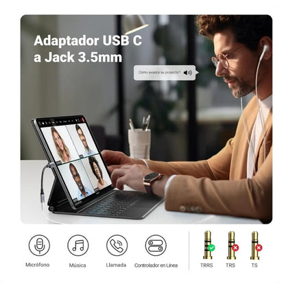 Adaptador de Audio USB-C a 3.5mm Ugreen