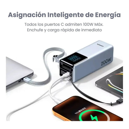Batería Portátil 200W Cable Integrado USB-Cx2 25000mAh Ugreen