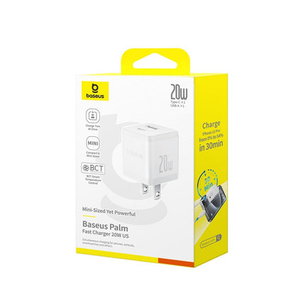 Cargador Rápido 20W USB-C y USB-A Baseus