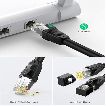 Cable Ethernet Cat8 RJ45 40 Gbps 2000MHz 3 Metros Puro Cobre
