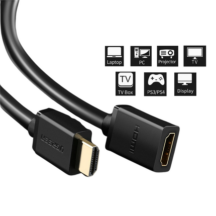 Cable extension HDMI, 5 Metros UGREEN, 4K, 3D, Macho a Hembra