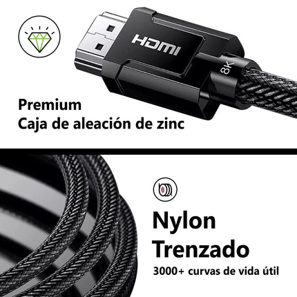 Cable HDMI 2.1, 8k, UGREEN, Macho a Macho, 3 metros