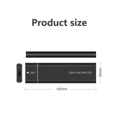 Carcasa para SSD M.2 NGFF, Externo, USB 3.1, Tipo-C