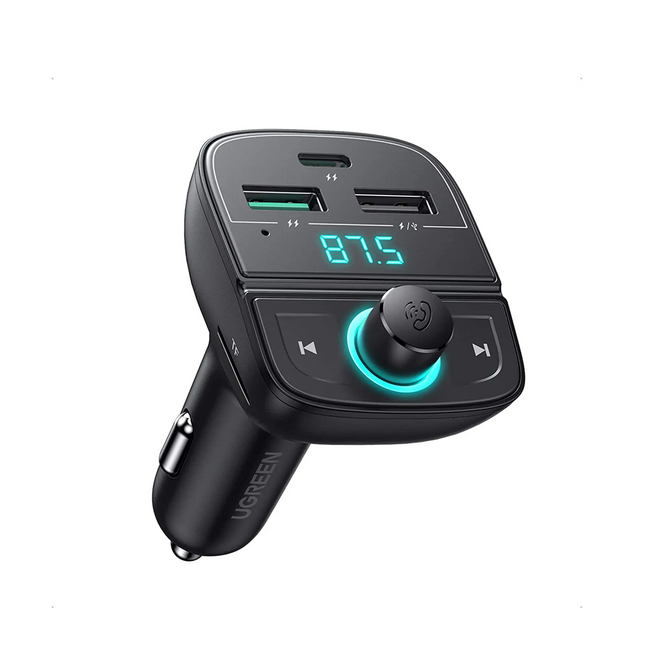 Cargador Y Transmisor, Bluetooth, Ugreen, 4 Puertos,  Para Automóviles
