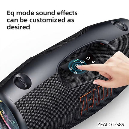 Parlante ZEALOT S89M 250W, IPX6, 48000mAh + 2 micrófonos